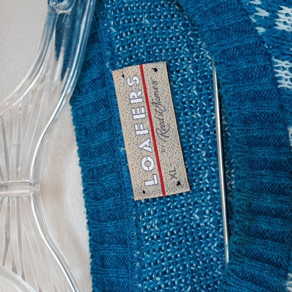 Vtg reed st james mens sweater snowflake Christmas size xl - Picture 3 of 4